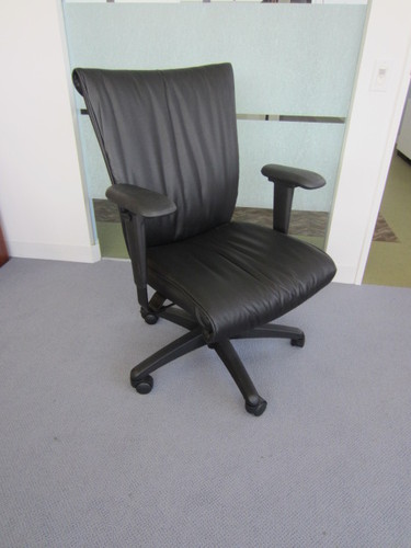 C3916 - Black Leather Chairs