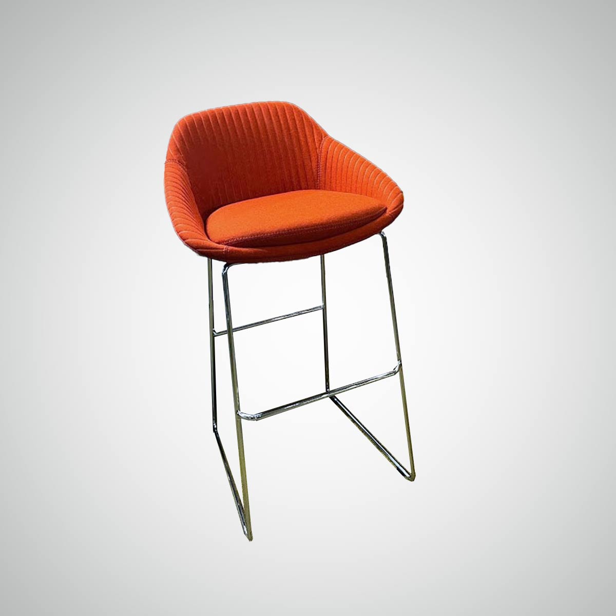R6571 - Red SYS Stool with Sled Base by Gateway Office Furniture
