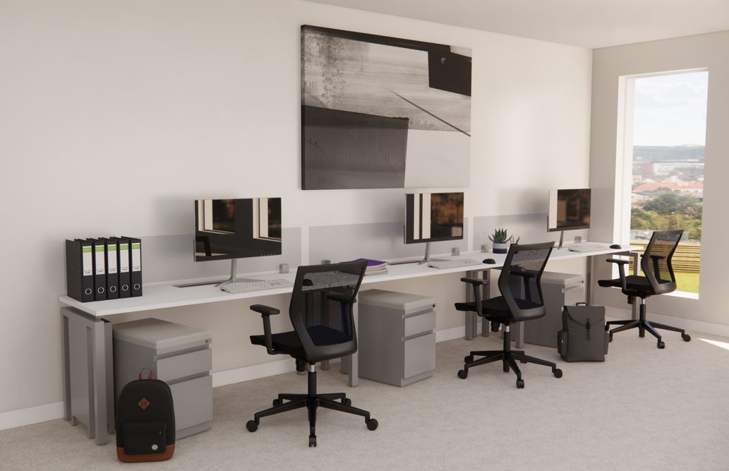 B6044 - Stretch Benching Station – Run of 3 of 24" x 72"  workstations