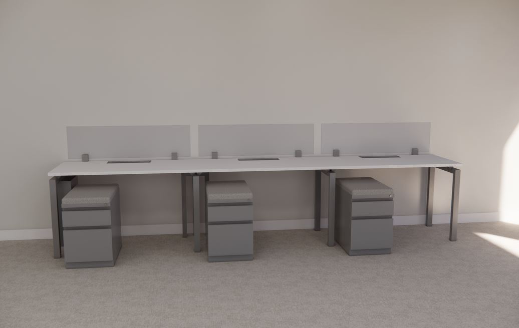 B6023 - Stretch Benching Station – Run of 3 of 24" x 48"  workstations