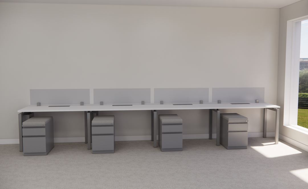 B6024 - Stretch Benching Station – Run of 4 of 24" x 48"  workstations