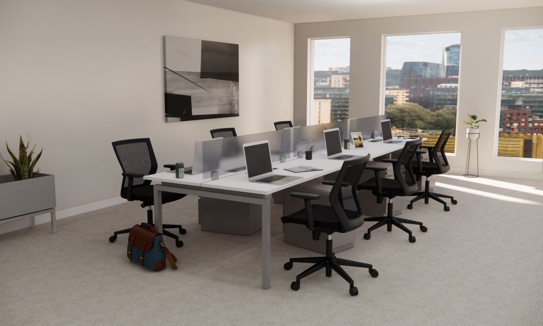 B6029 - Stretch Benching Station – Pack of 6 of 24" x 60"  workstations