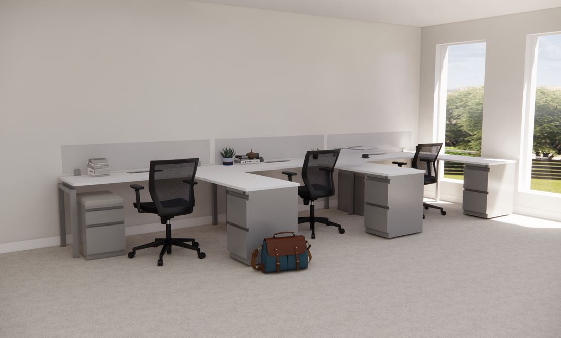 NB6036 - Stretch Benching Station – Run of 3 of 24" x 72"  workstations