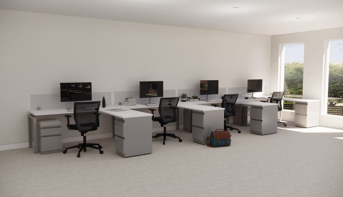 NB6037 - Stretch Benching Station – Run of 4 of 24" x 72"  workstations
