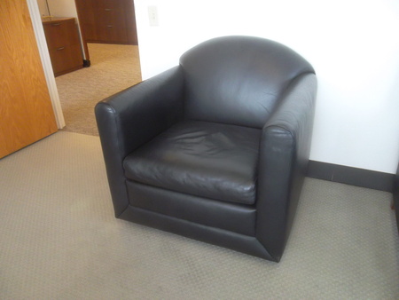 Black Leather Club Chair