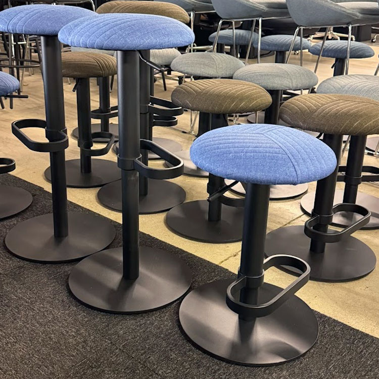 CD6212 - Blue Shell Stool with Post Leg by Gateway Office Furniture