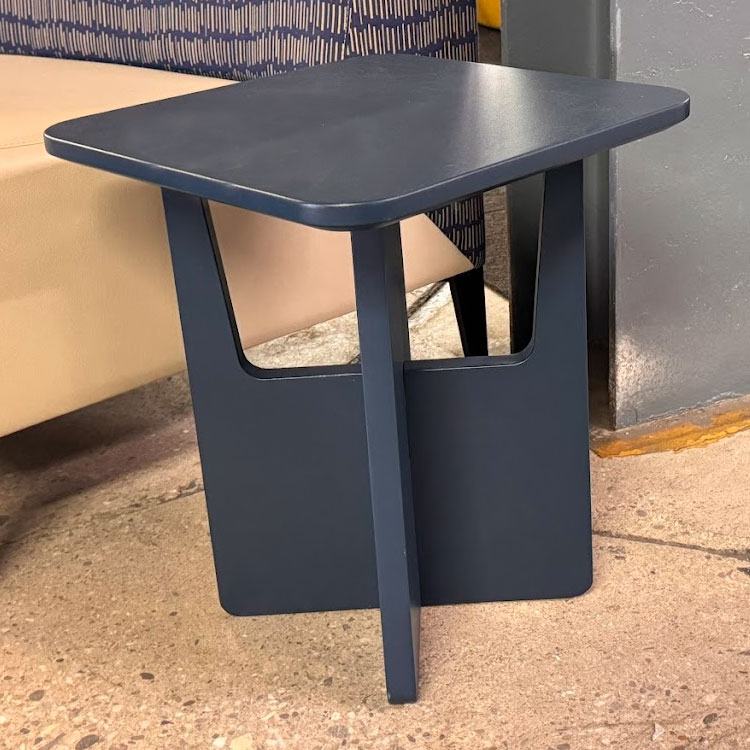 T12407 - Small Square Blue Plank tea table
