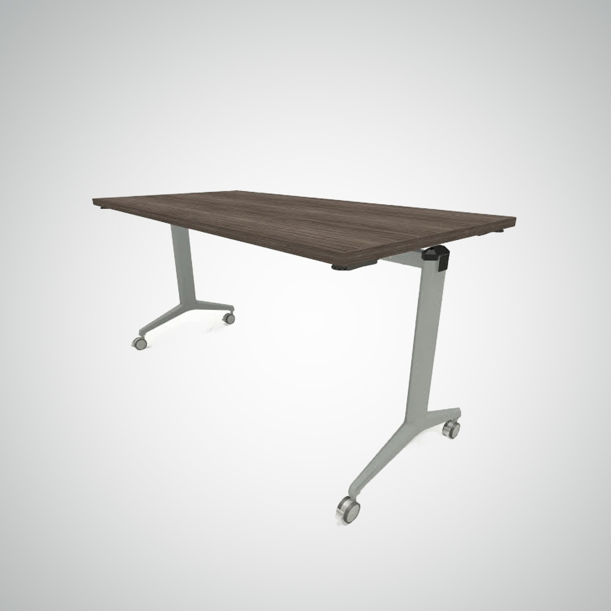 TT12056 - 24x48" Custom HPL Flip-Top Training Table W/ 2" Grommet