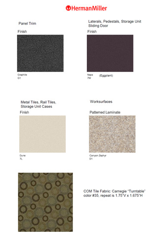 Herman Miller Vivo Used Cubicle Finishes