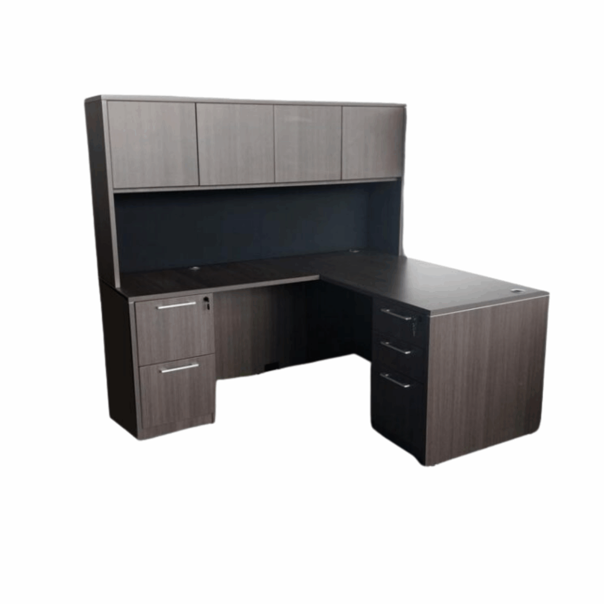Skyline L Shape Desk Set with Hutch