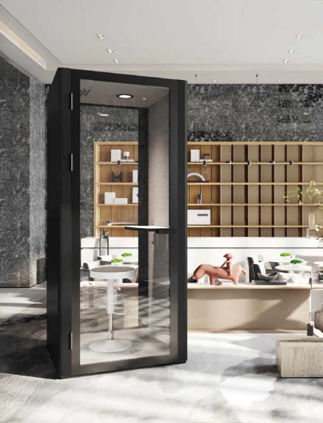 Black phone booth SL