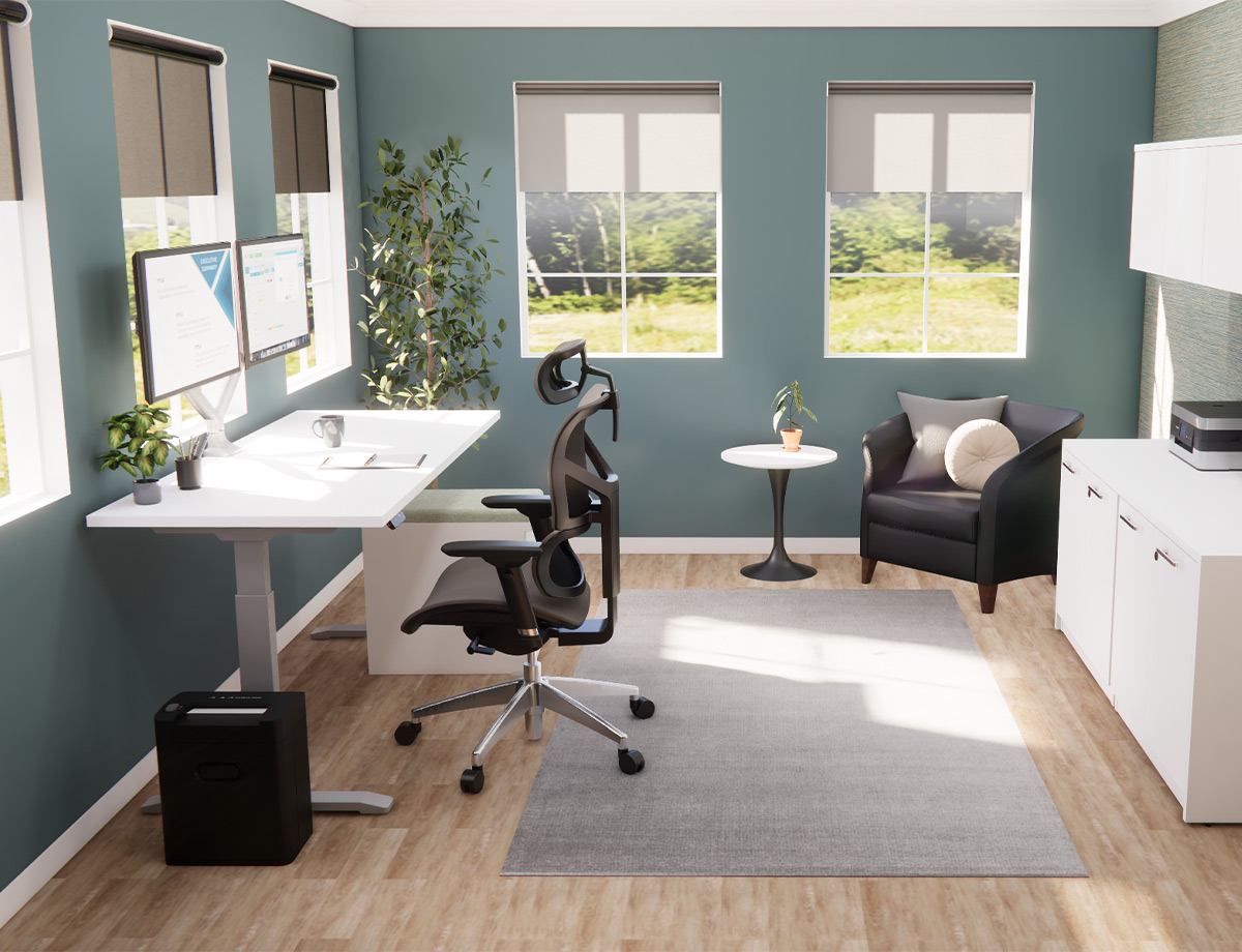 Other in page Single Sit Stand with Monitor Arms and Vegan Vito 1200w x X
