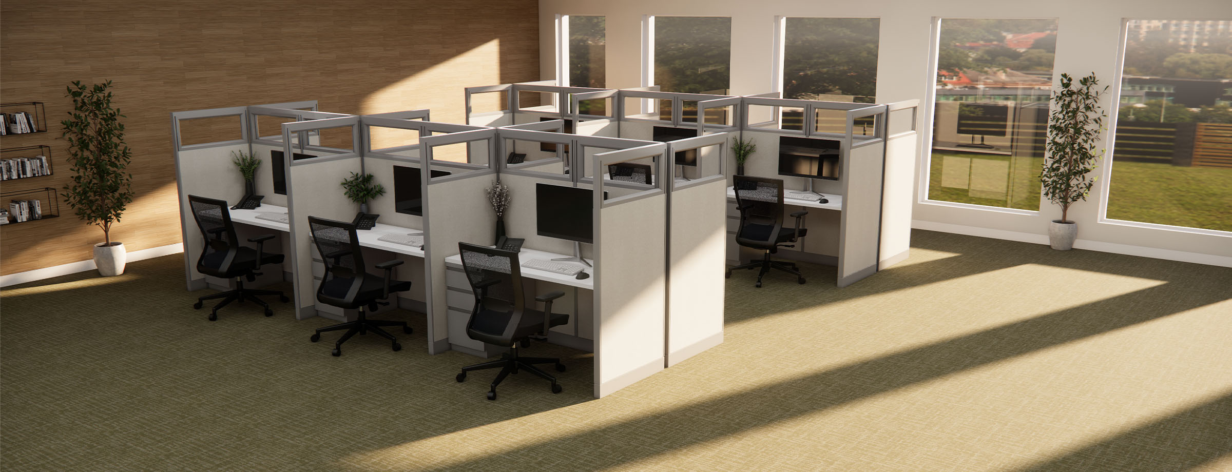 Outfit your office in 5 days or less with our Steelcase Avenir Quick Ship Cubicles 2400 w x920h