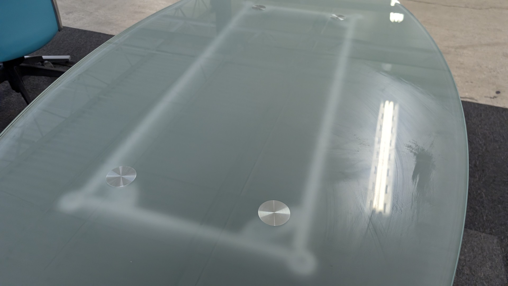 6' Glass Meeting Table
