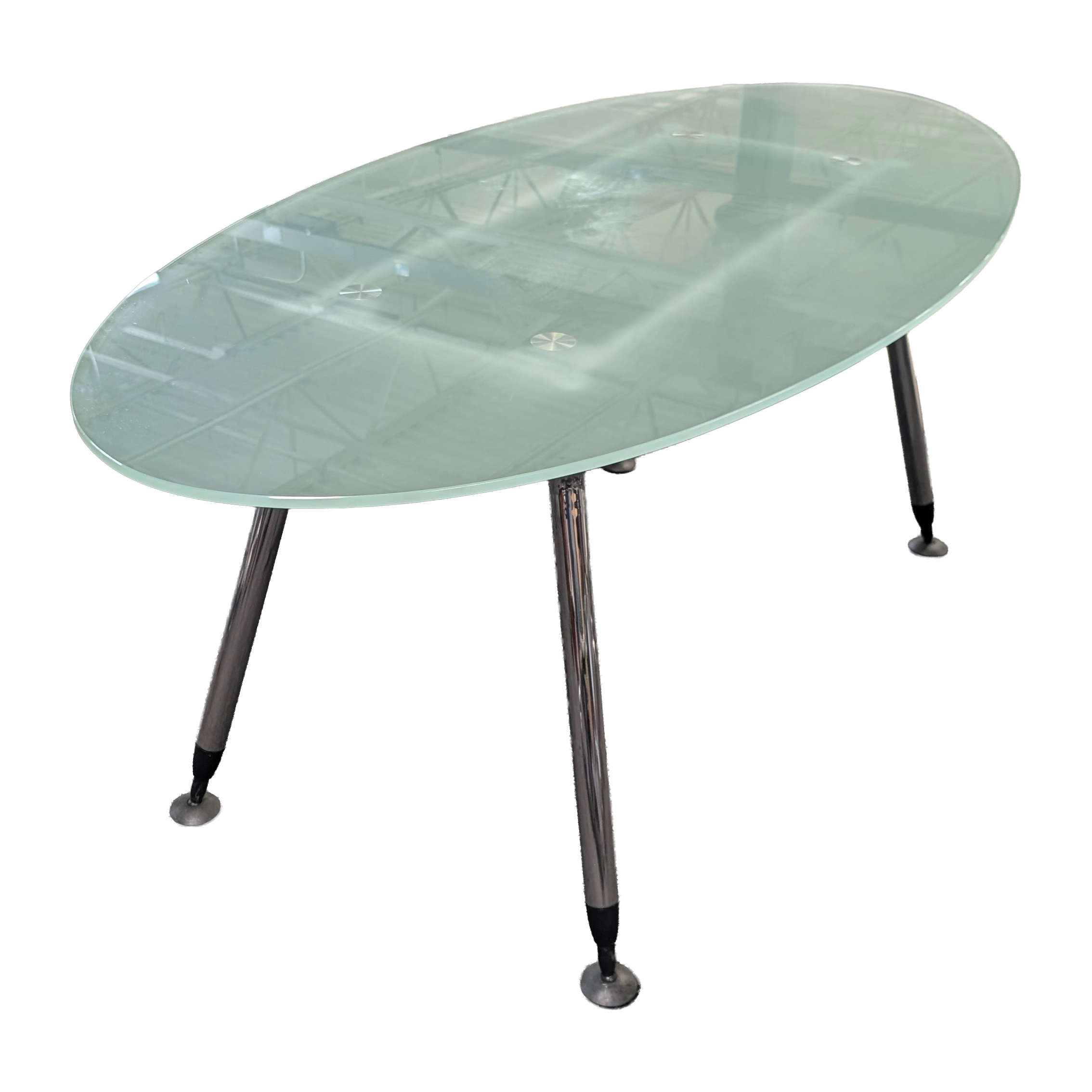 6' Glass Meeting Table