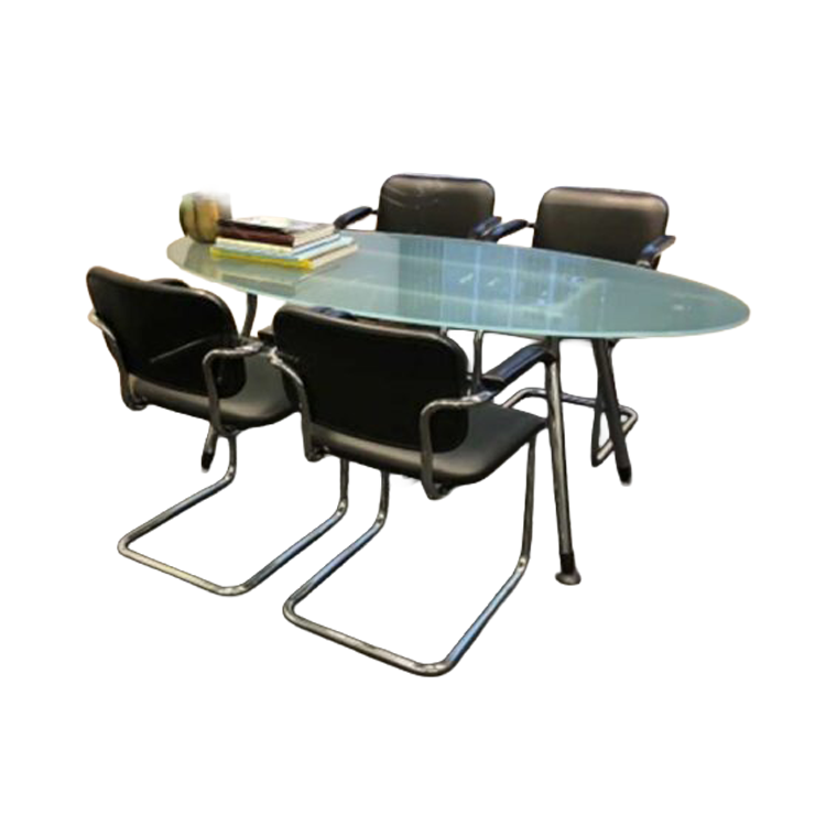 6' Glass Meeting Table