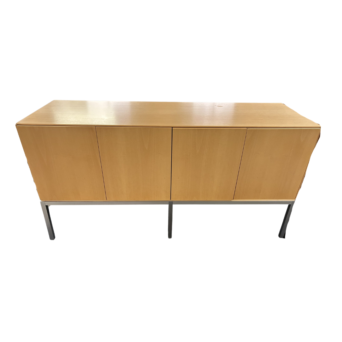 Dark Cherry Credenza with Storage Cabinets and Filing