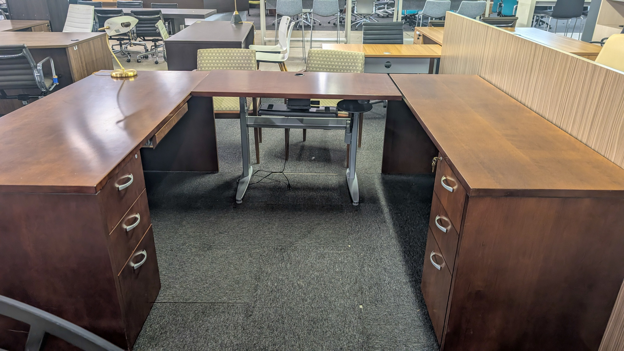 Indiana Furniture U-Shape Sit Stand Desk