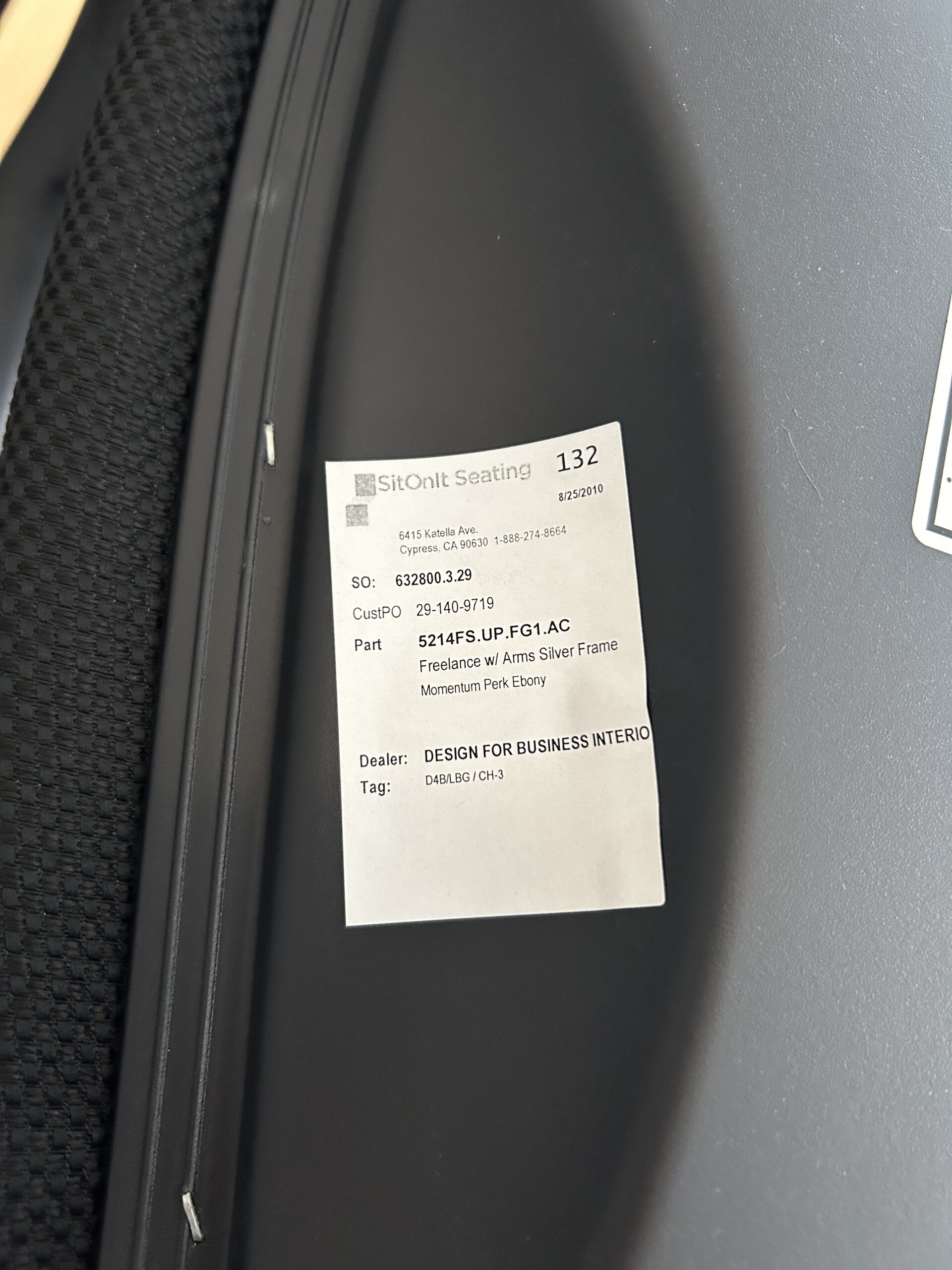 SitOnIt Black Fabric Chair