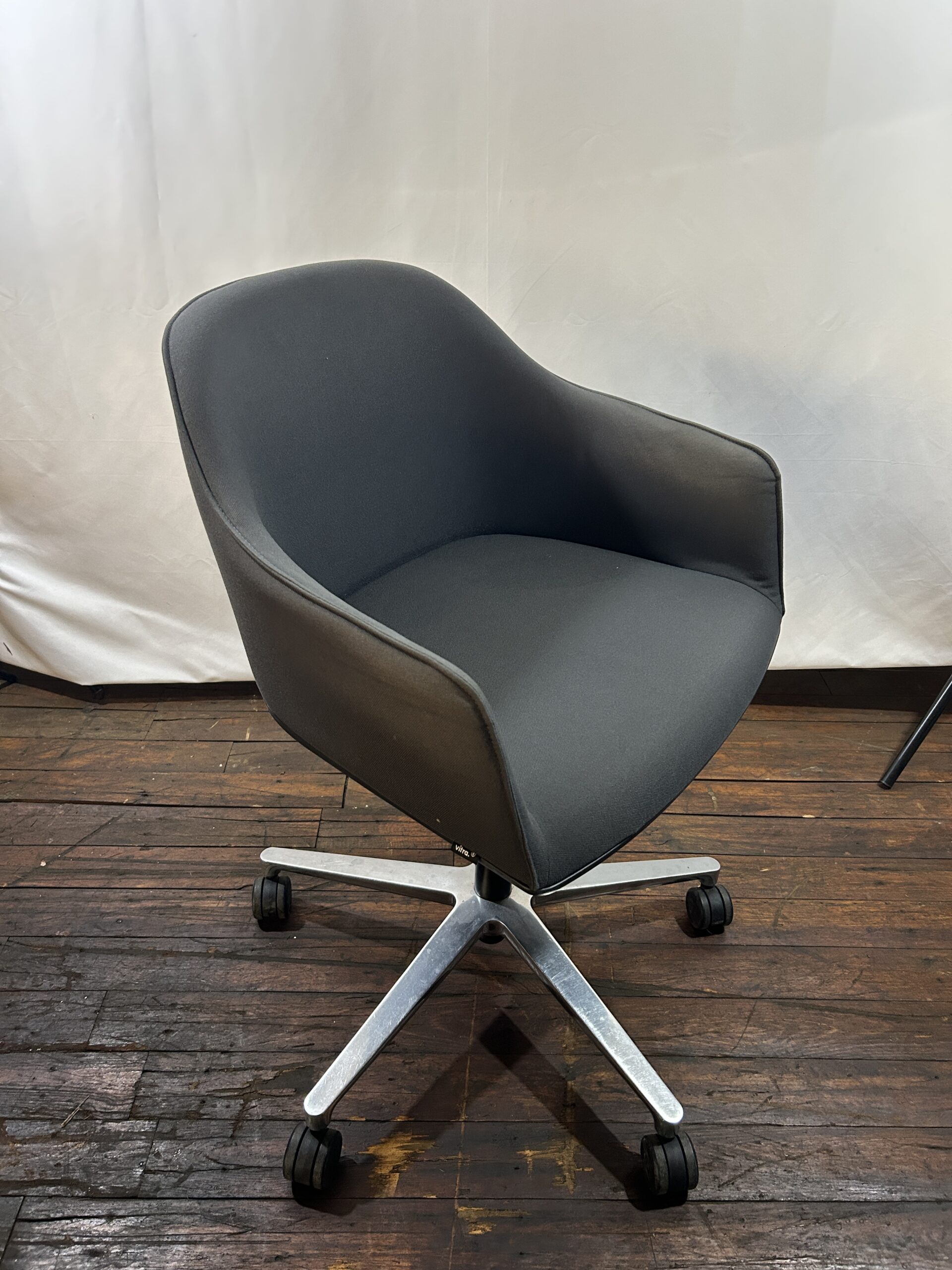 Vitra Dark Gray Side Chairs