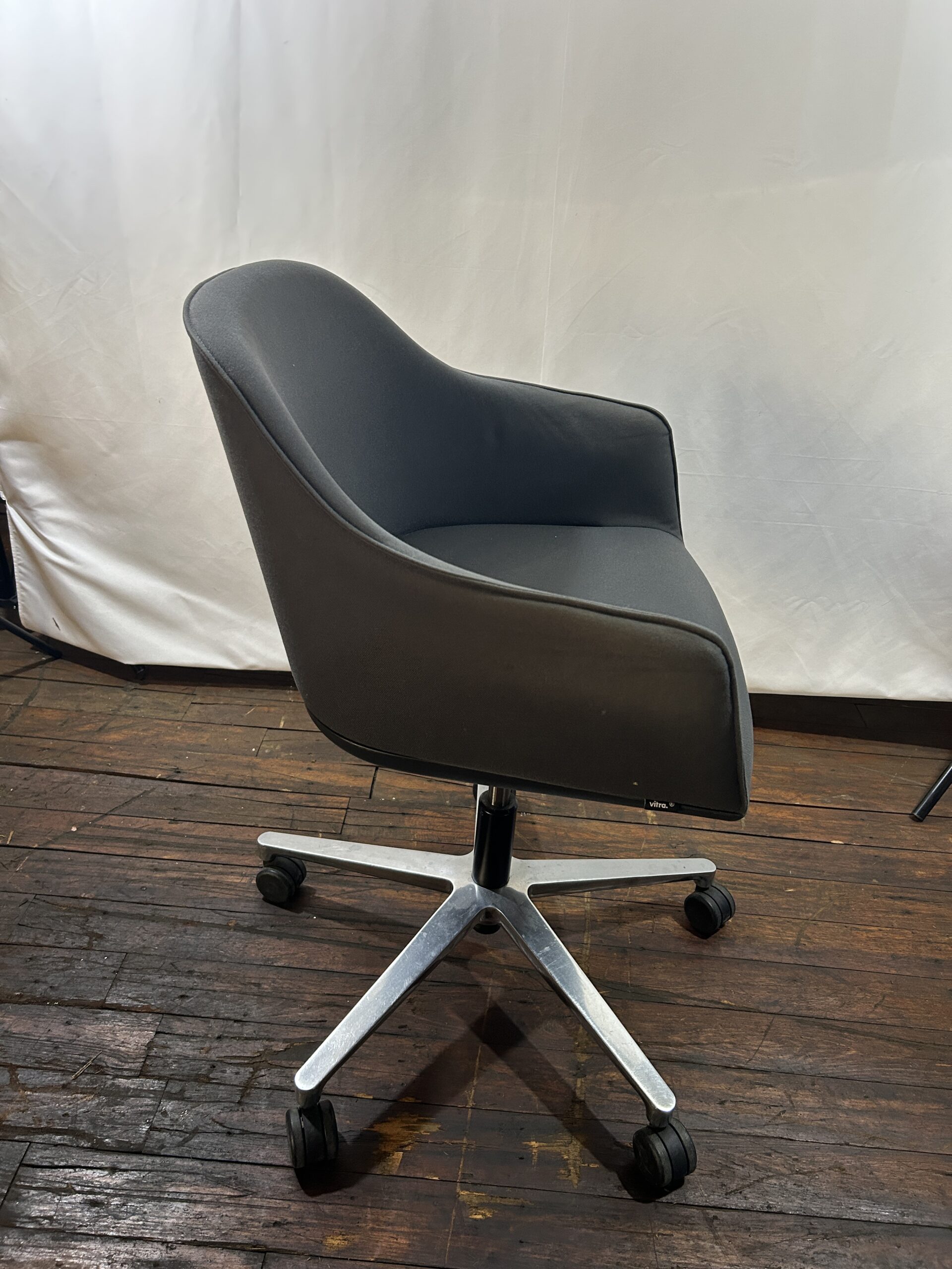 Vitra Dark Gray Side Chairs