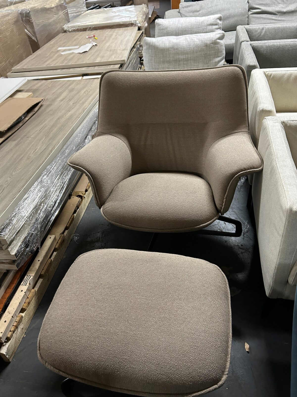 Muuto chair and ottoman