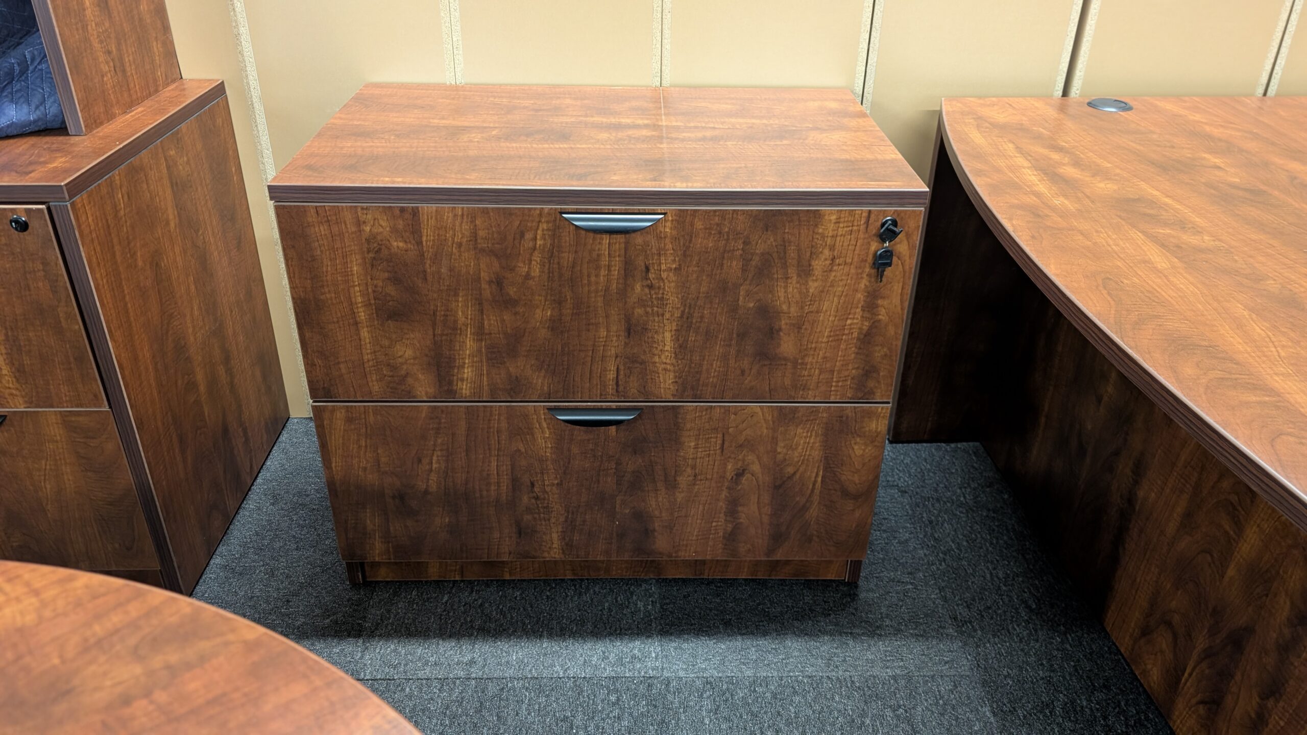 Dark Cherry 2 Drawer Lateral