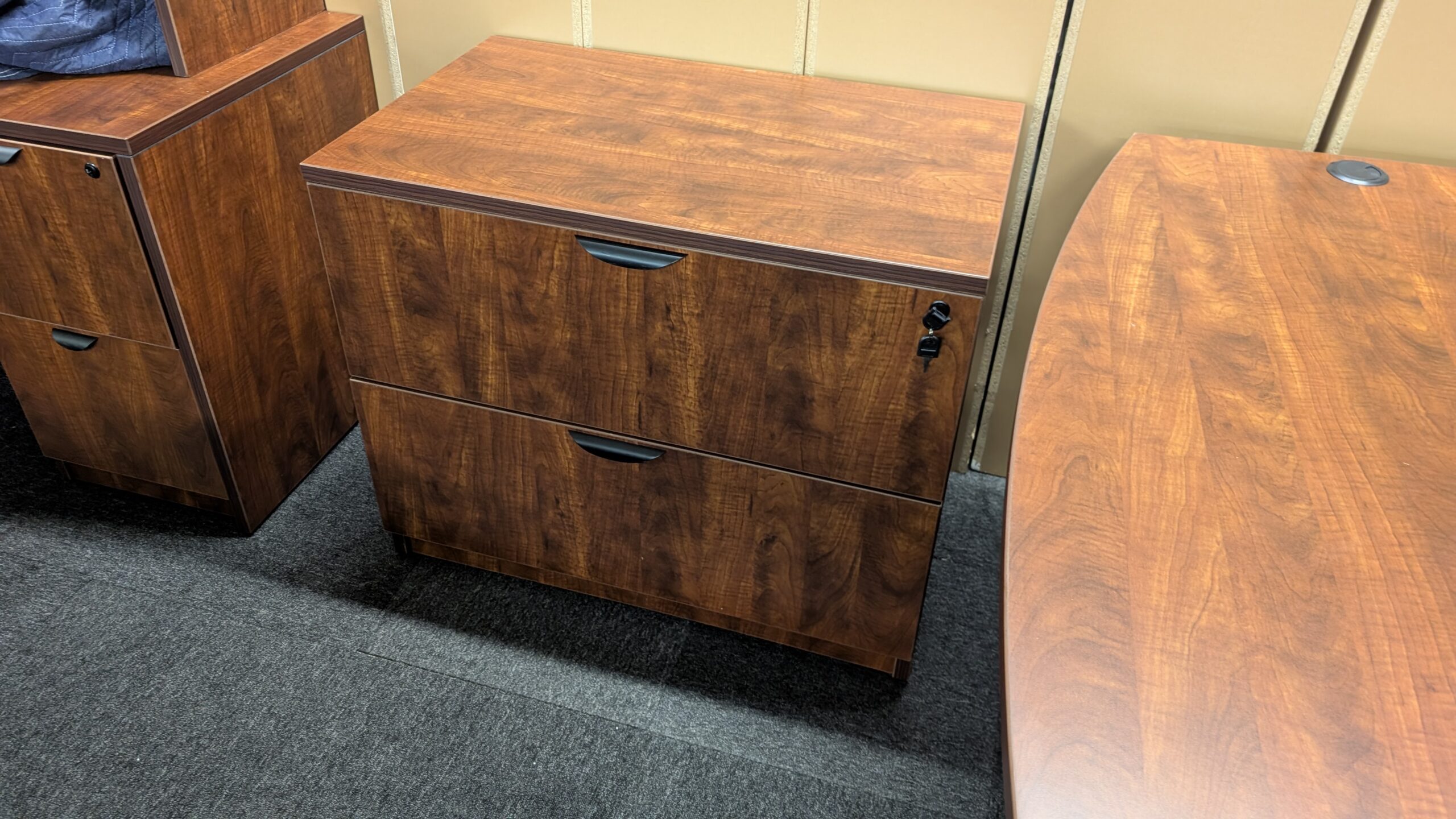 Dark Cherry 2 Drawer Lateral