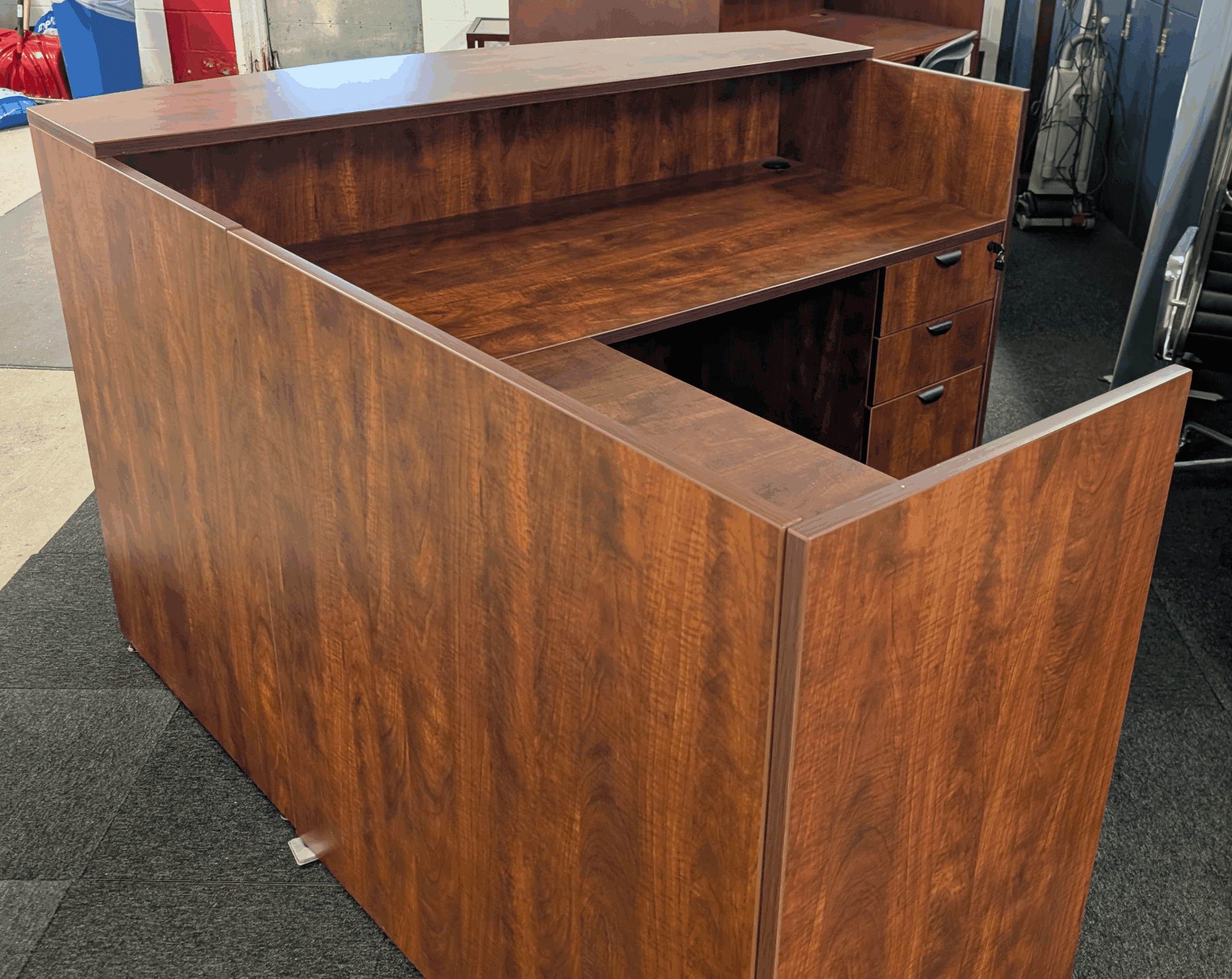 Dark Cherry Reception Desk