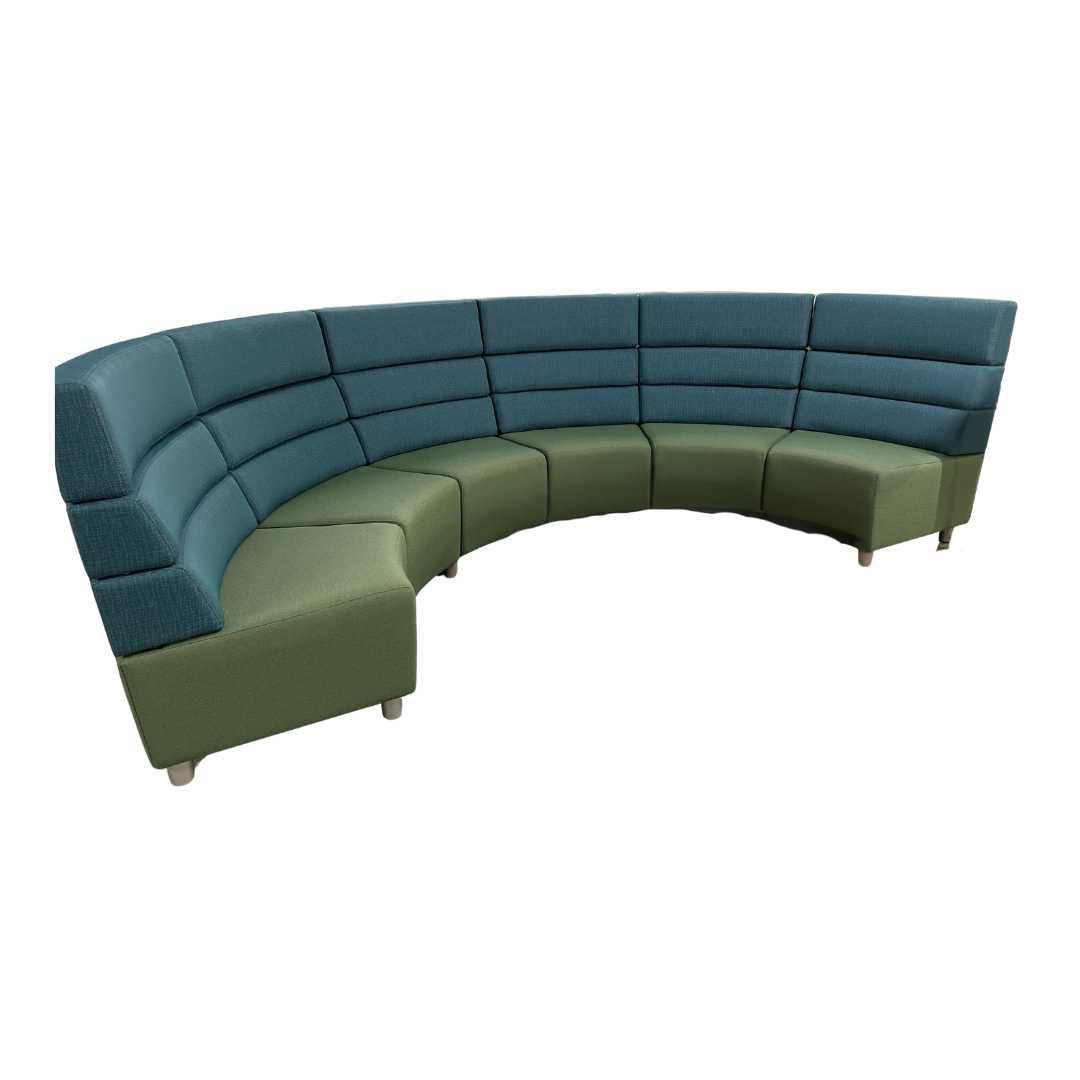 Blue and Green Privacy Sectional