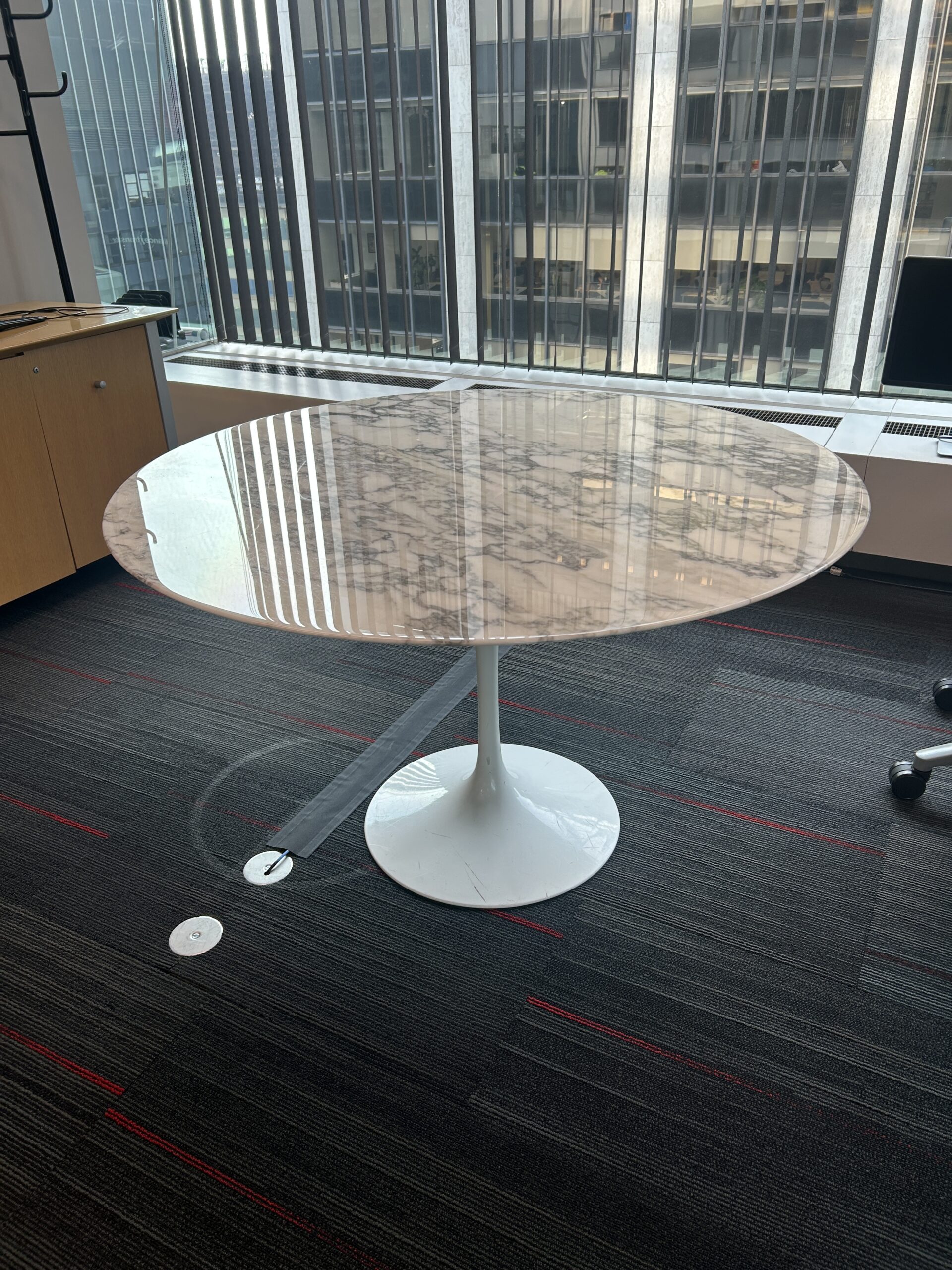 Marble Table with Tulip Base