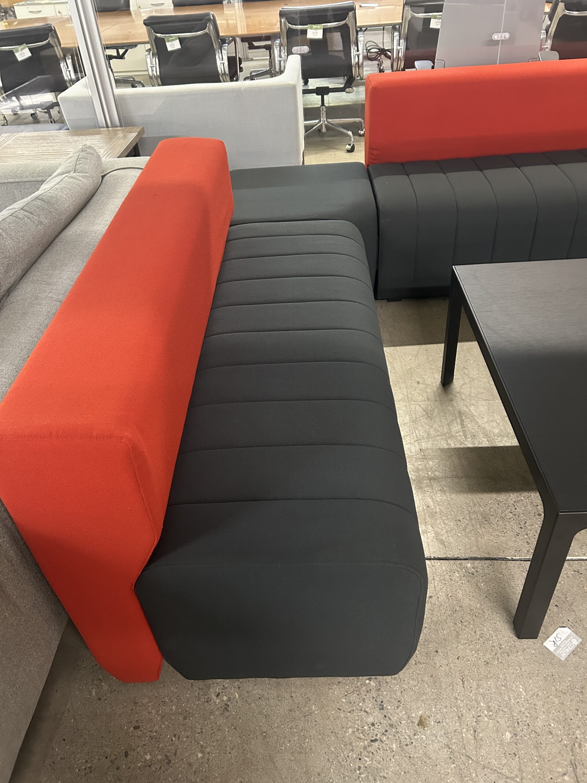 Red and Black Allemuir L-Shape Sectional