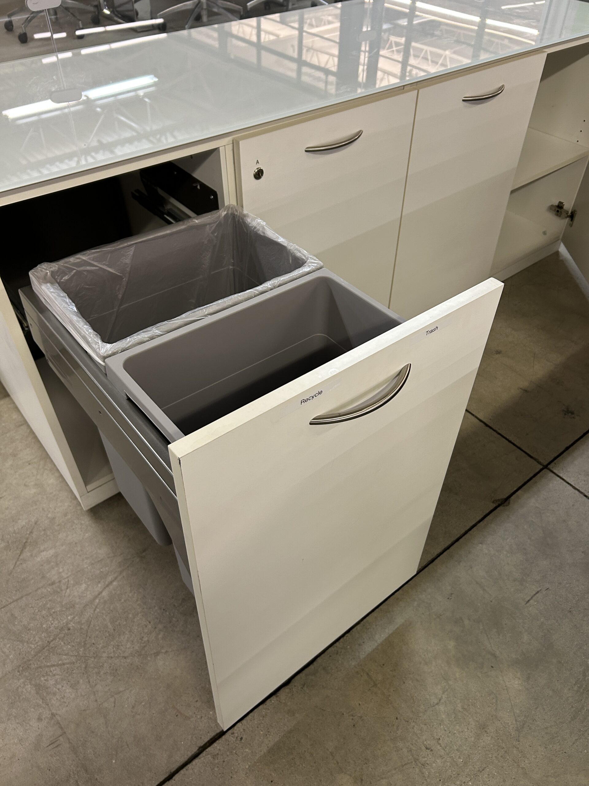 White Recycling Credenza