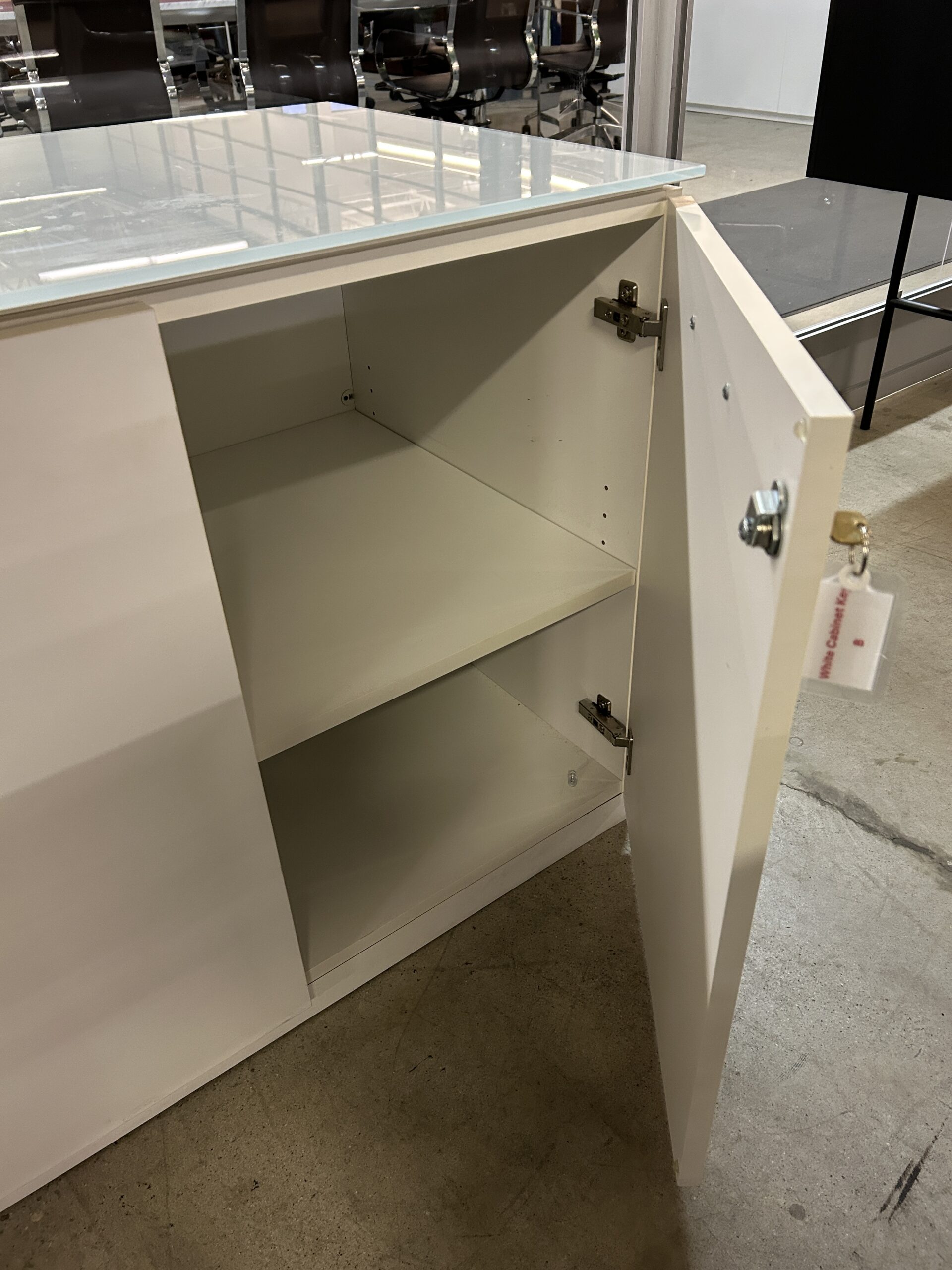 White Recycling Credenza