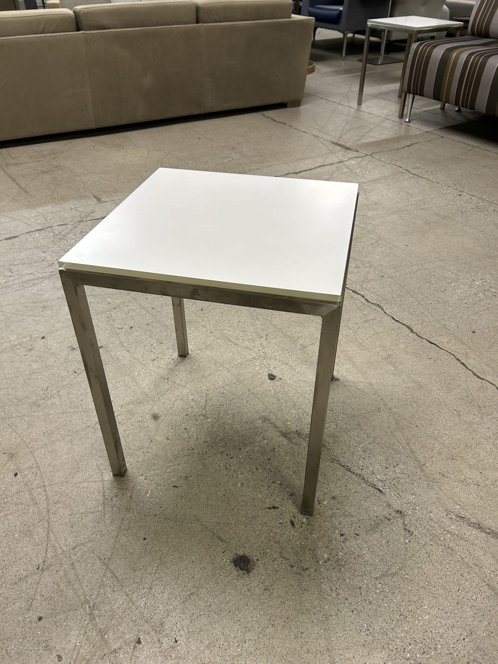 Frosted Glass End Table