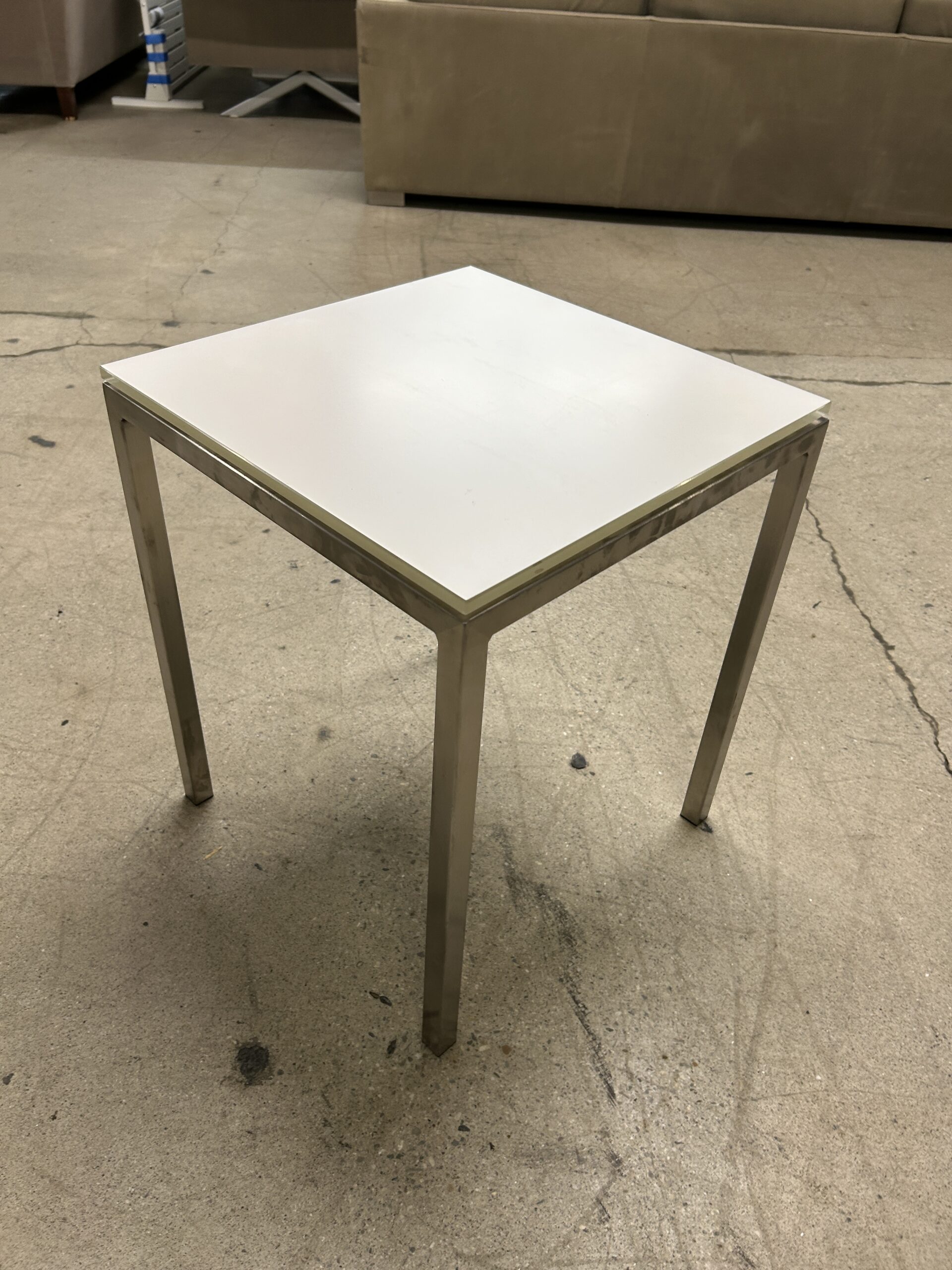 Frosted Glass End Table