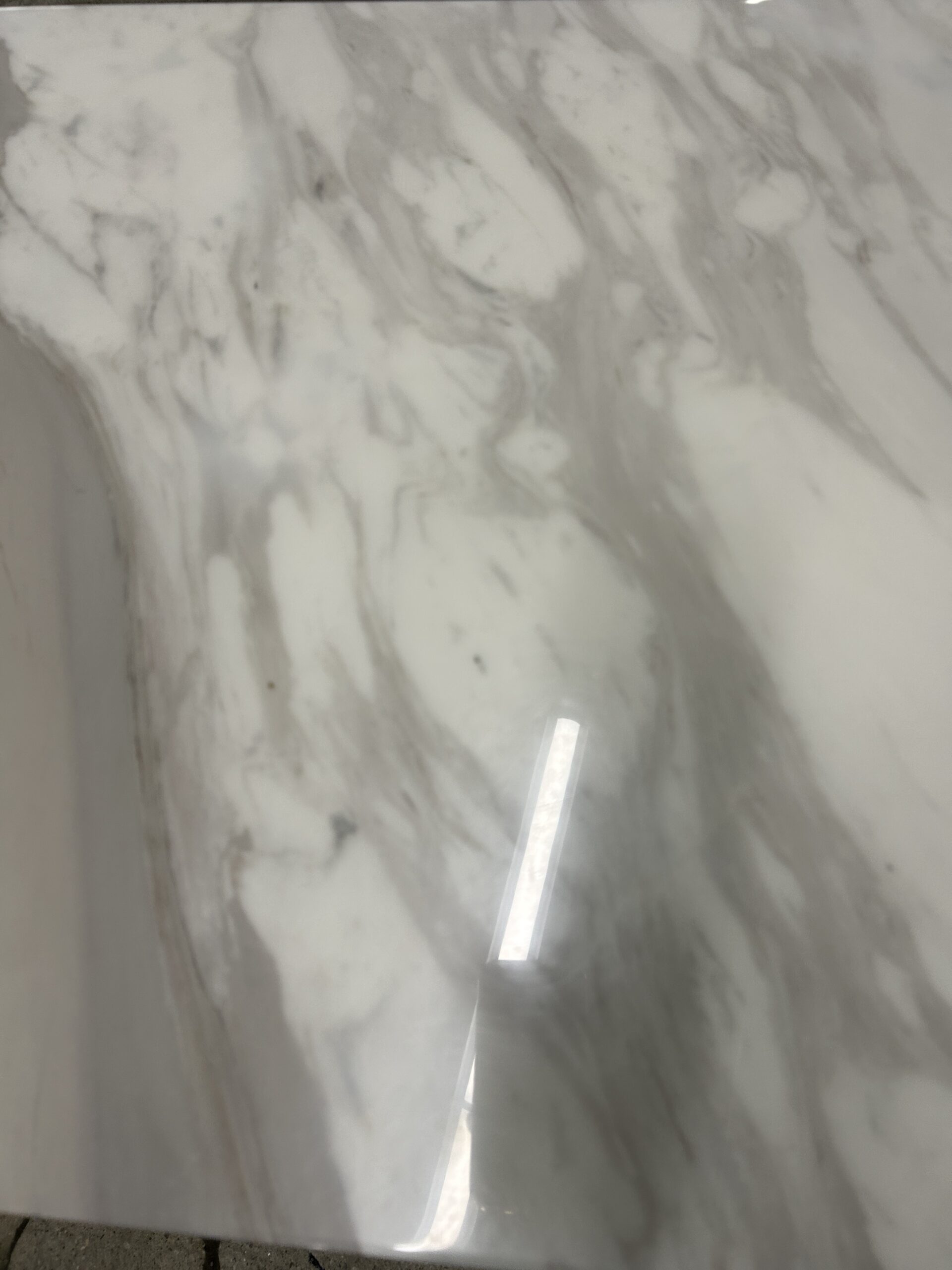 White Marble End Table