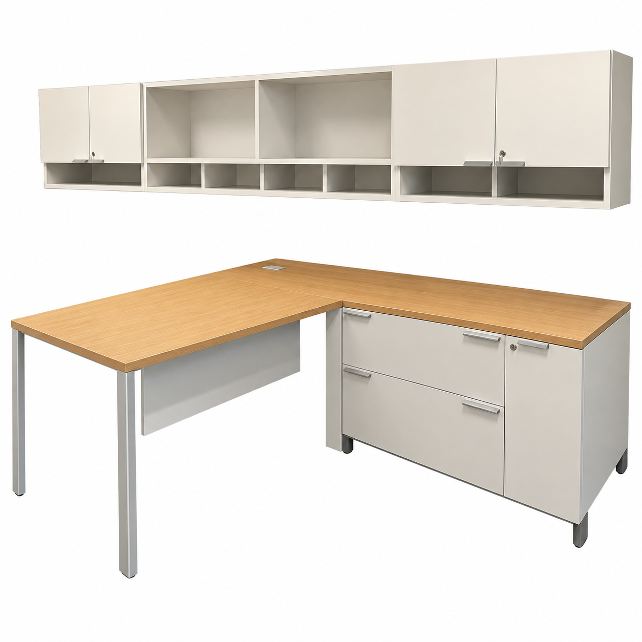 Allsteel L-Shape Desk Set