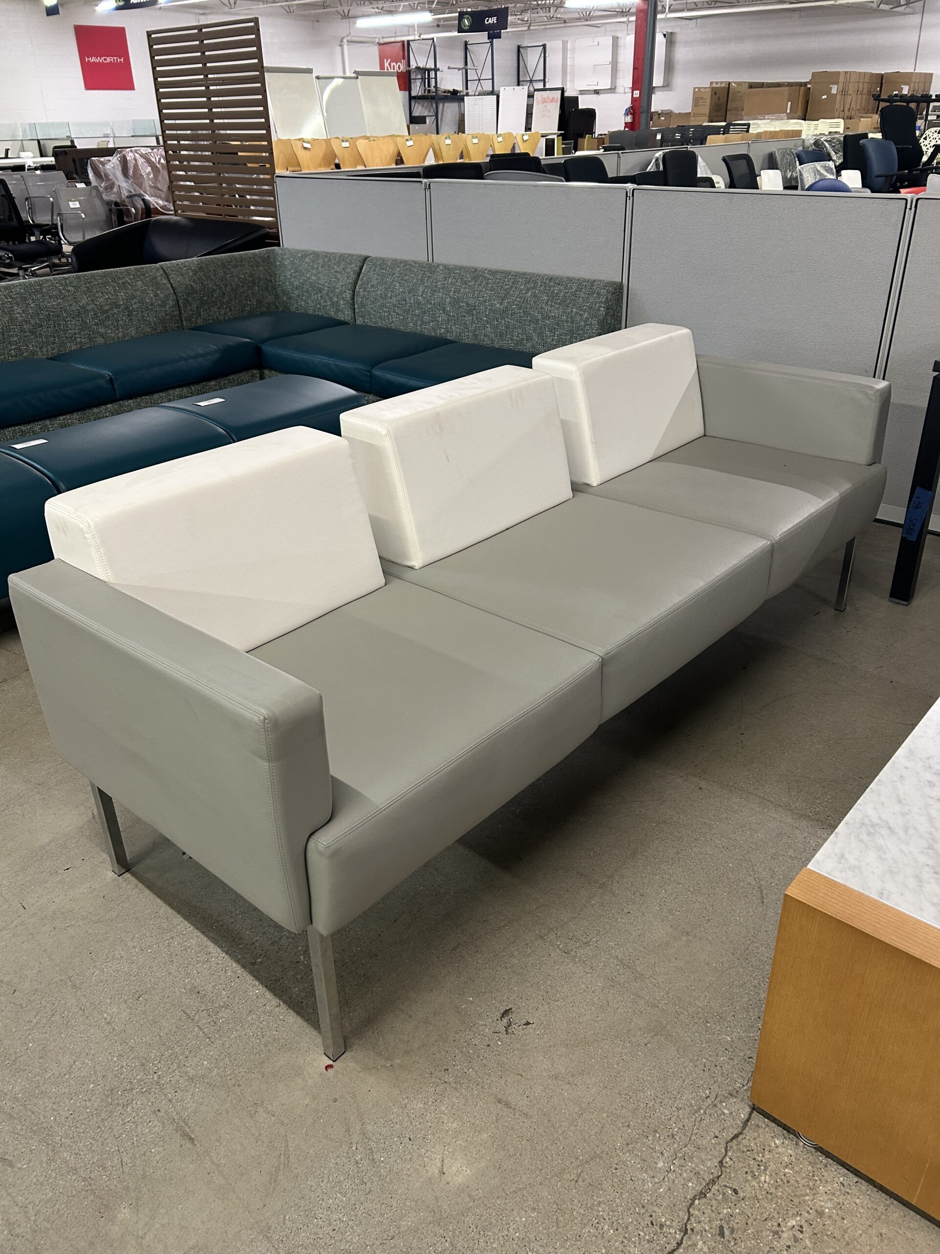 Global White & Gray Sofa
