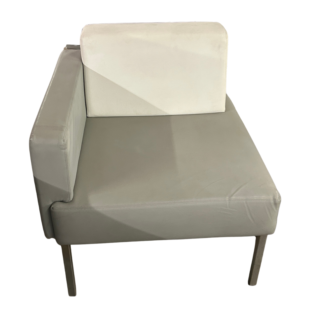 Global White & Gray Club Chair