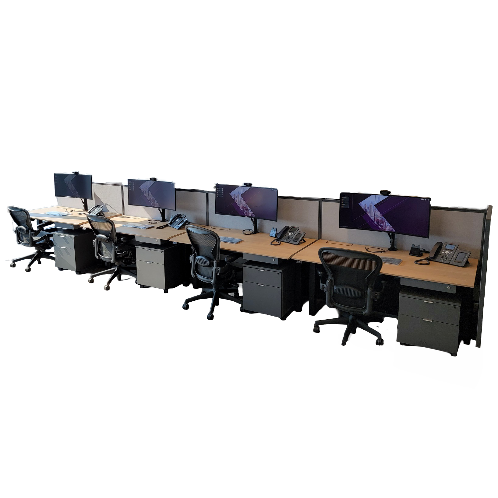 Height-Adjustable Benching Stations