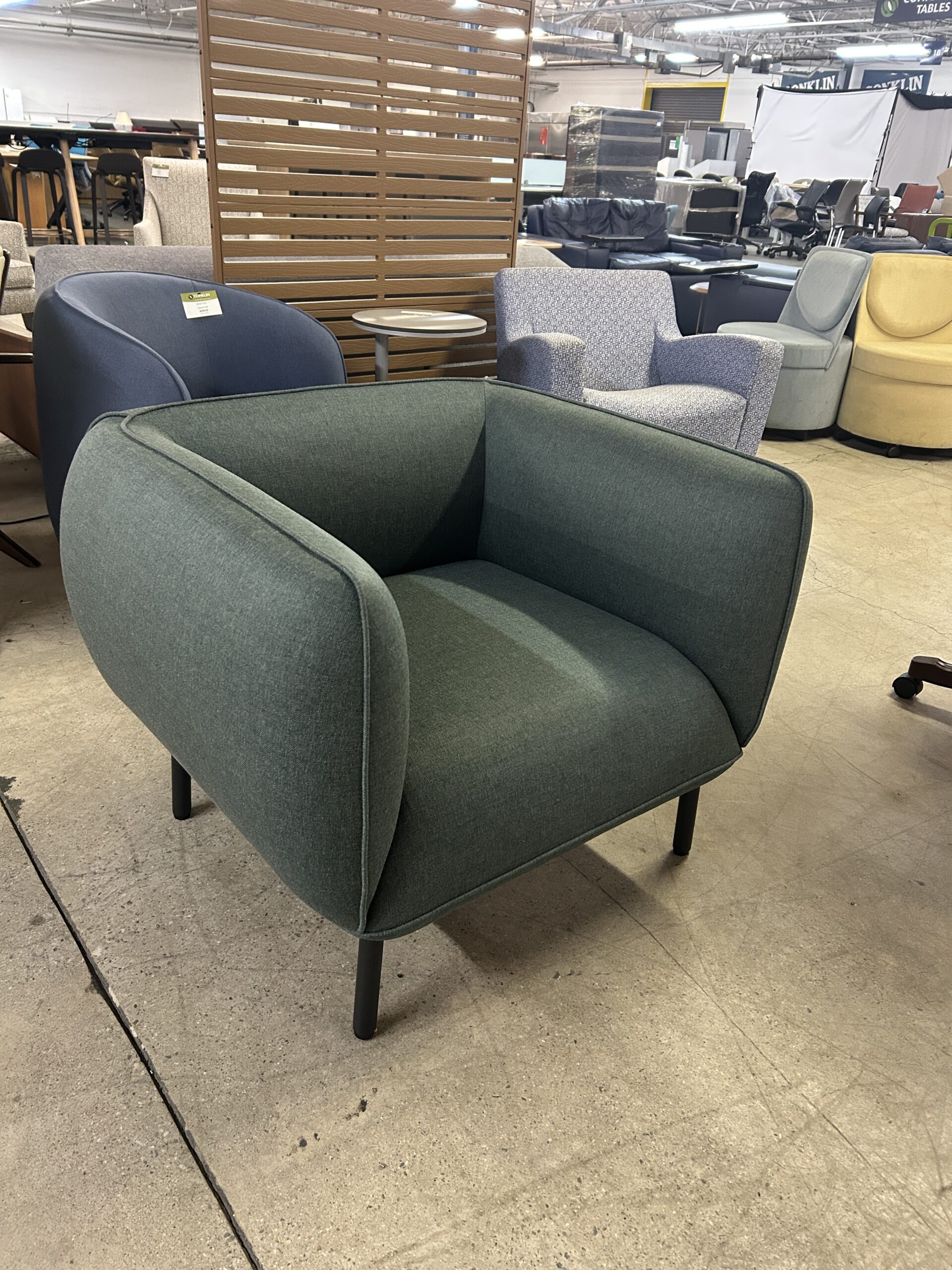 Green Fabric Club Chair