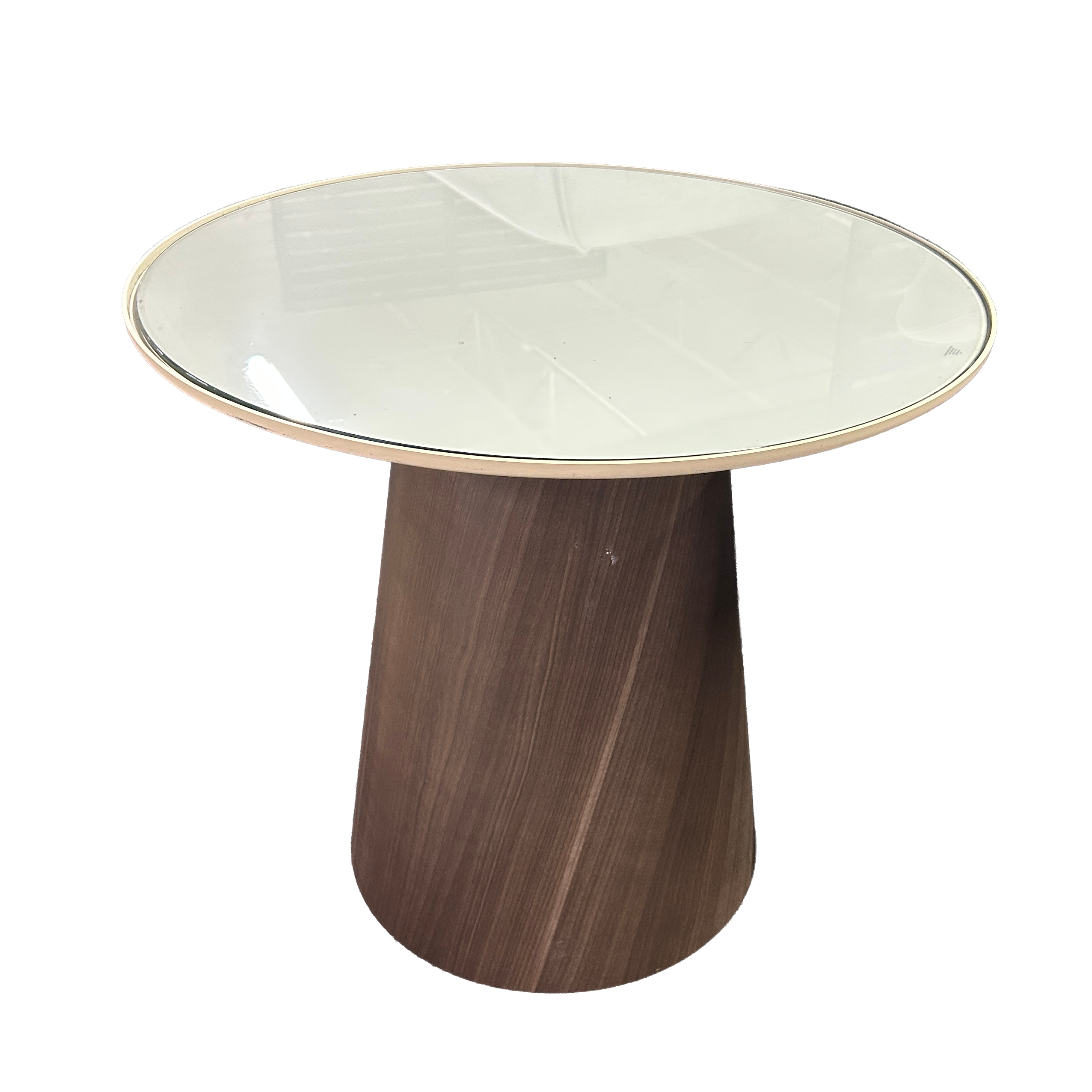 Round Glass End Table