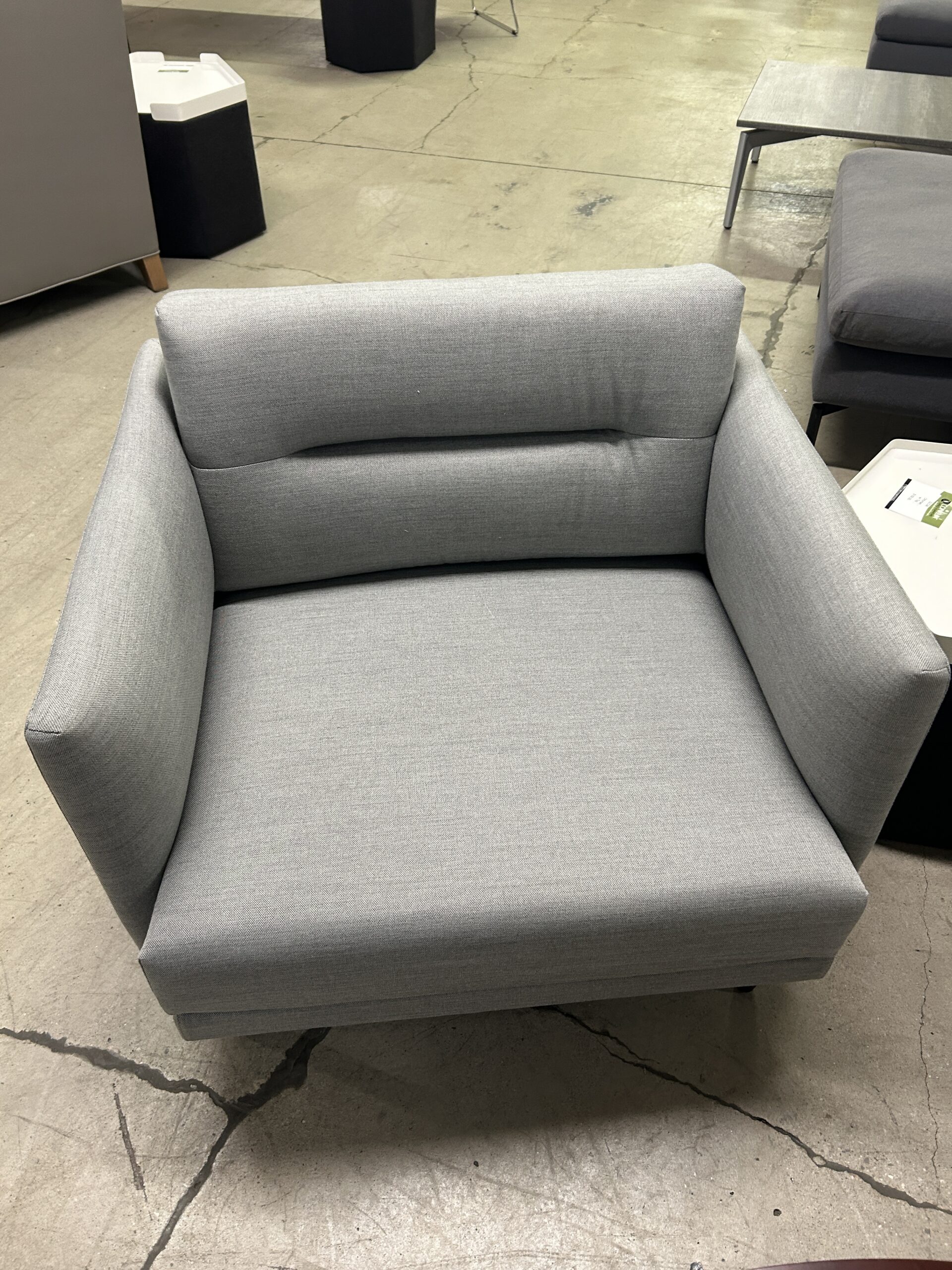 Grey Club Chair