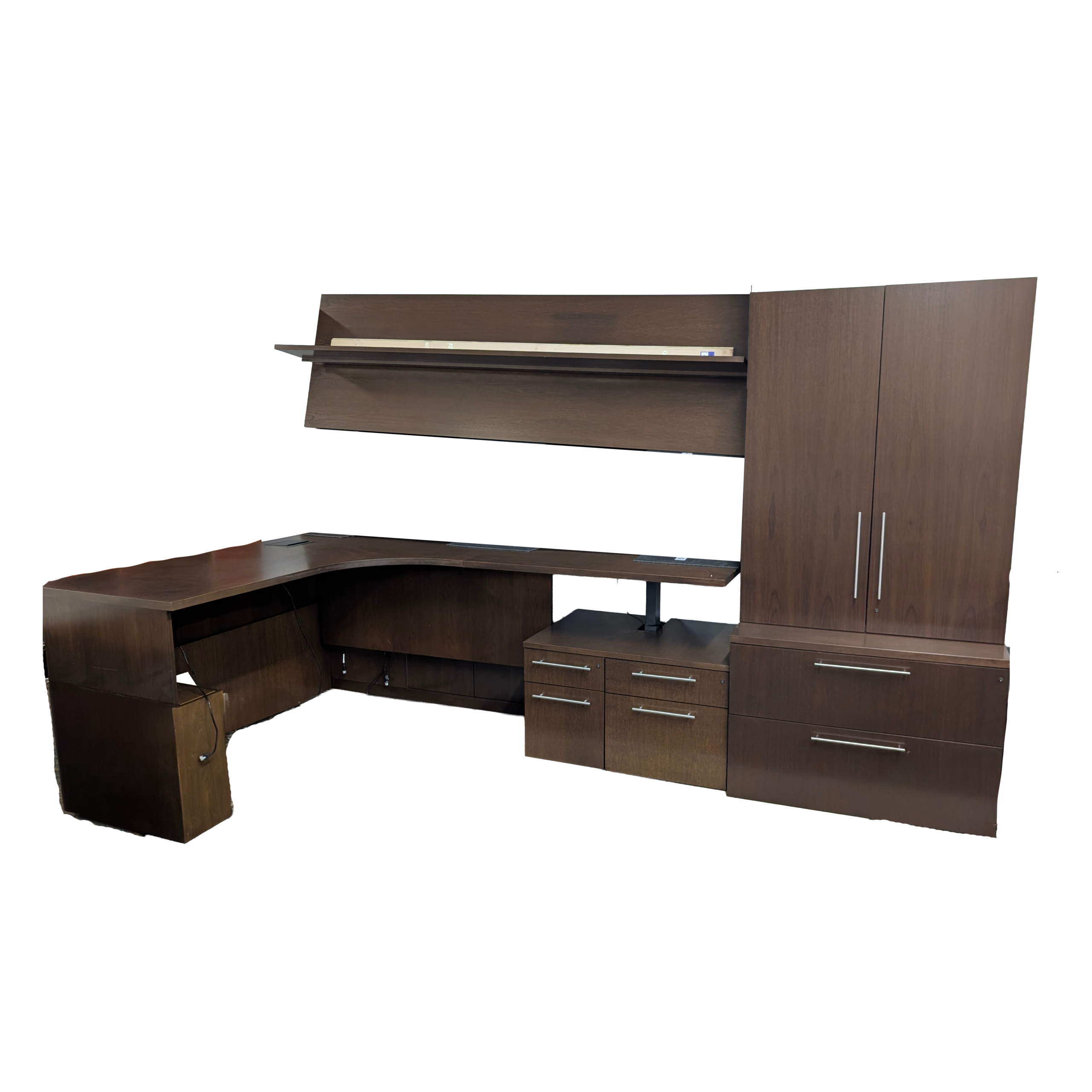 Geiger L‑Shape Sit‑Stand Desk Set