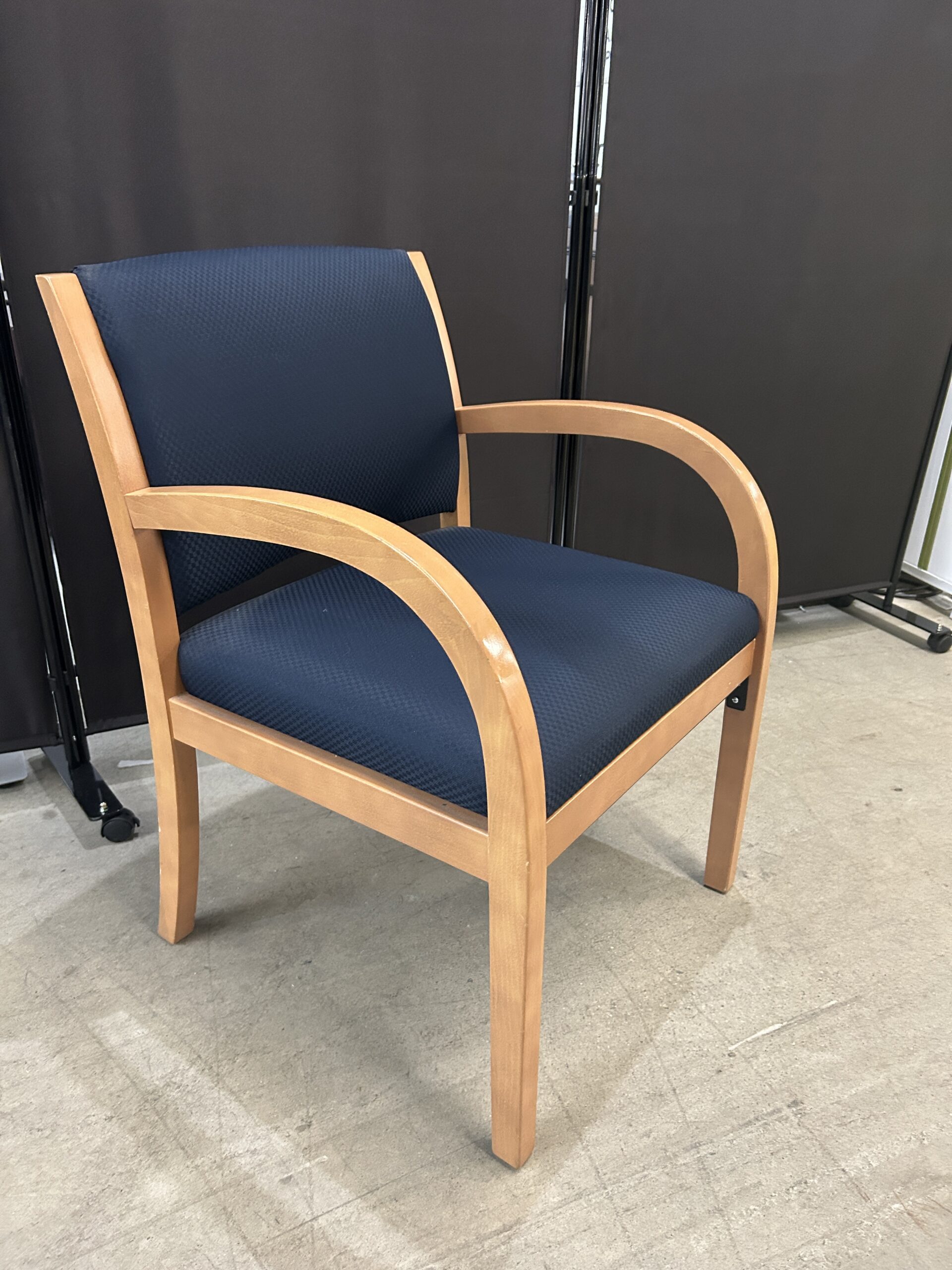 Navy Wood Side Chair
