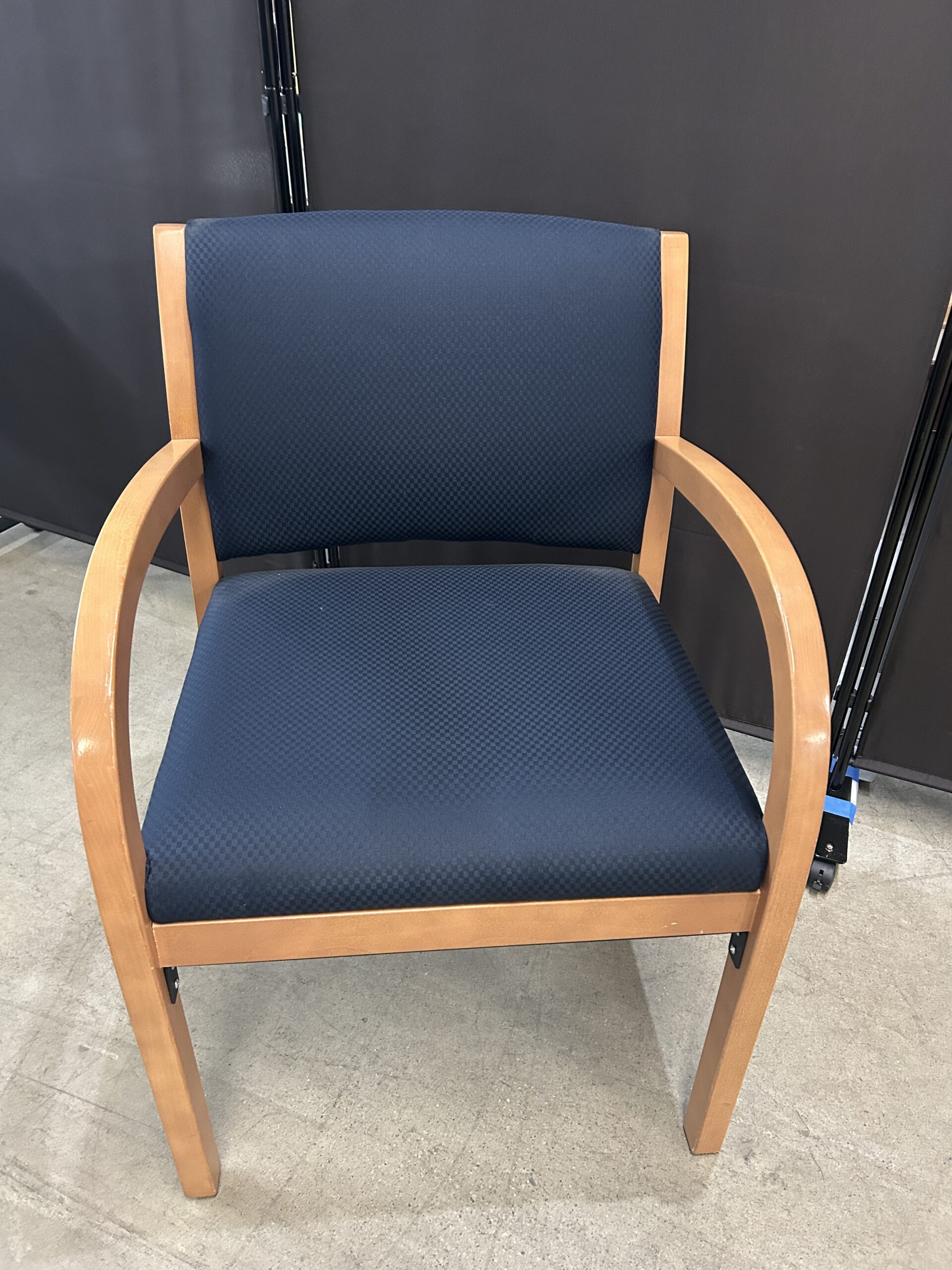 Navy Wood Side Chair