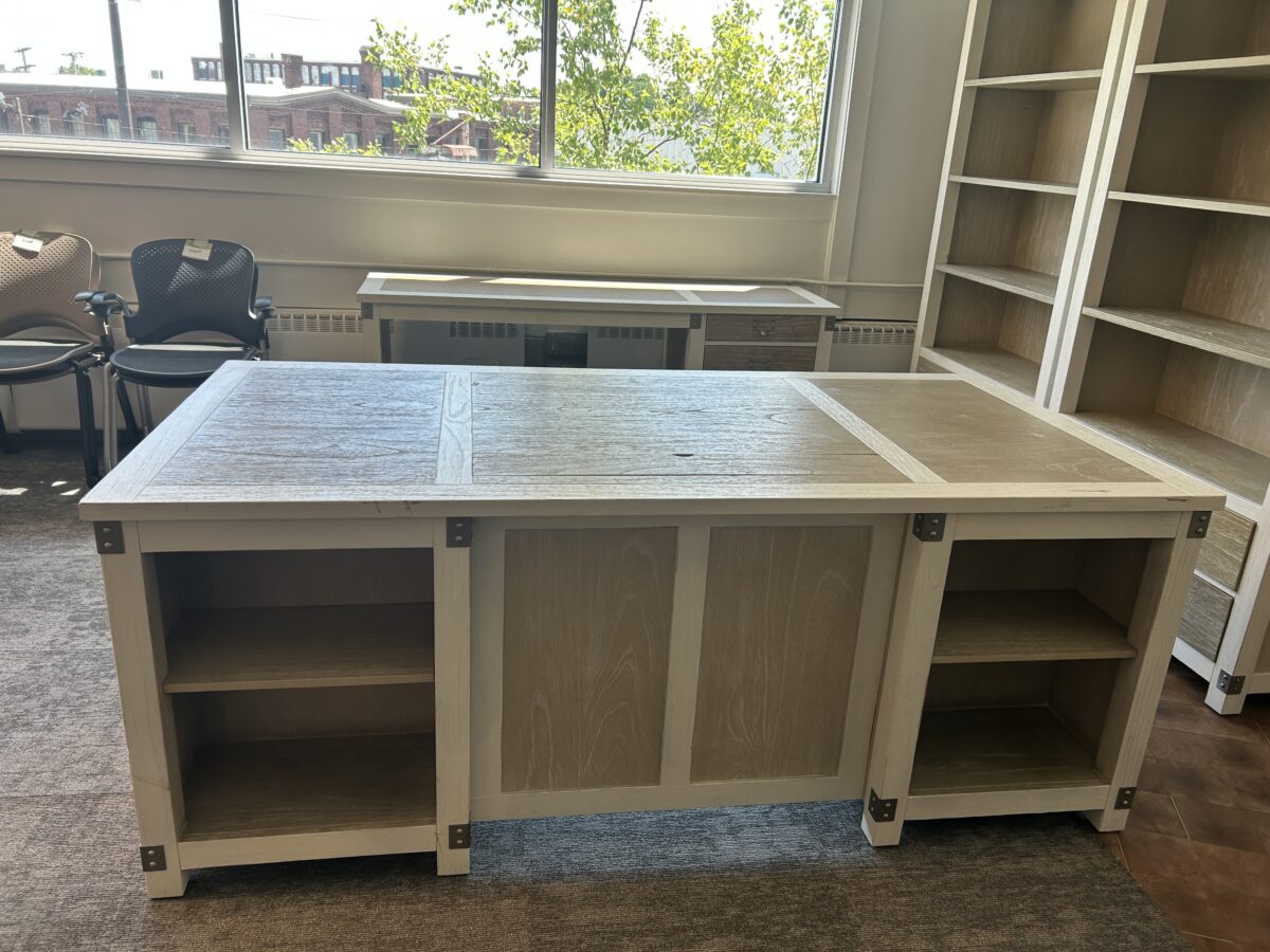 Rustic Executive Desk Set with Bookcases photo