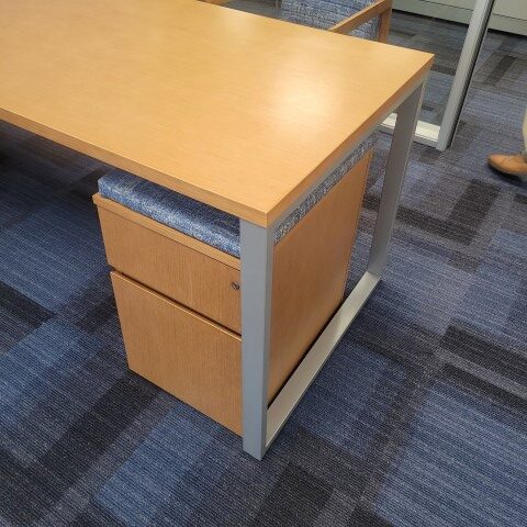 Knoll Cherry Executive Desk Set
