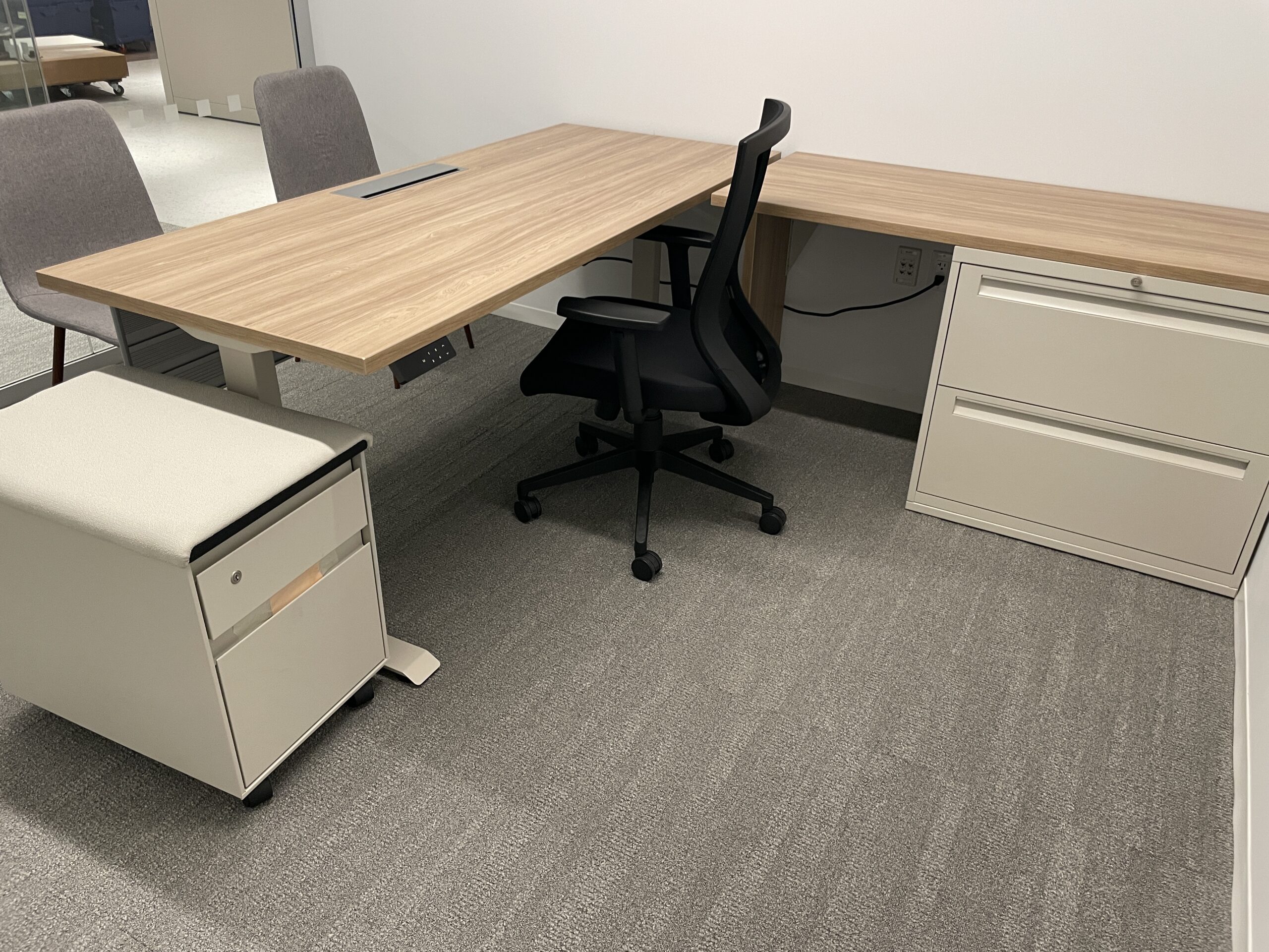 L-Shape Sit-Stand Office Desk